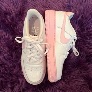 Pink and White Air Force Ones